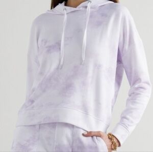 nwt RAILS Murray hoodie S lilac+white French terry sweatshirt new